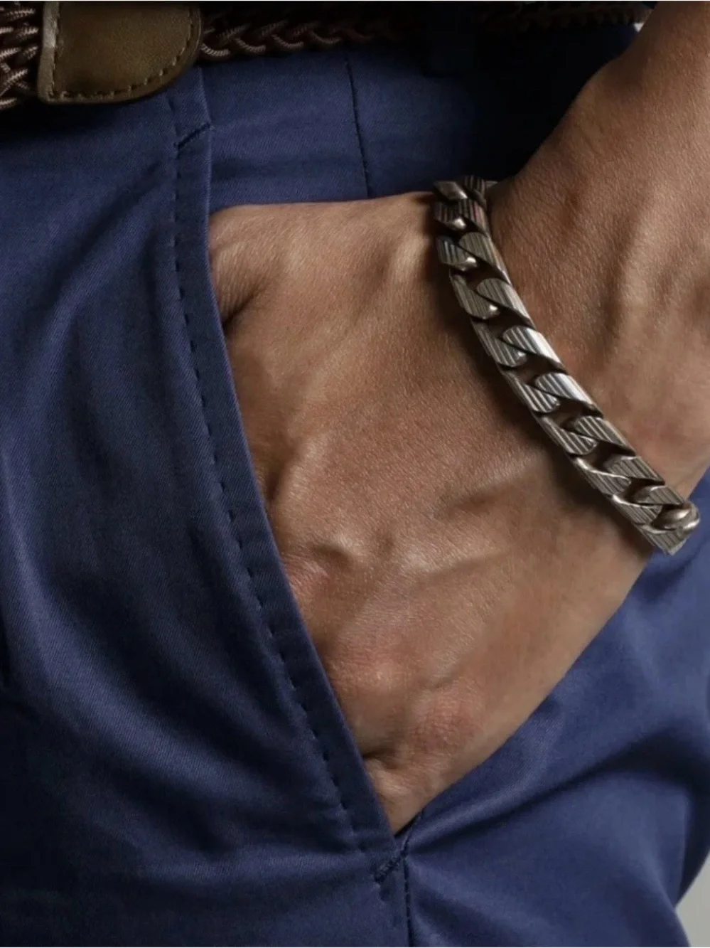 Gucci Silver Chunky Curb Chain Bracelet